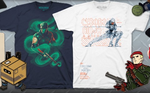 メタルギアソリッド」ソリッド・スネーク、サイボーグ忍者のTシャツ