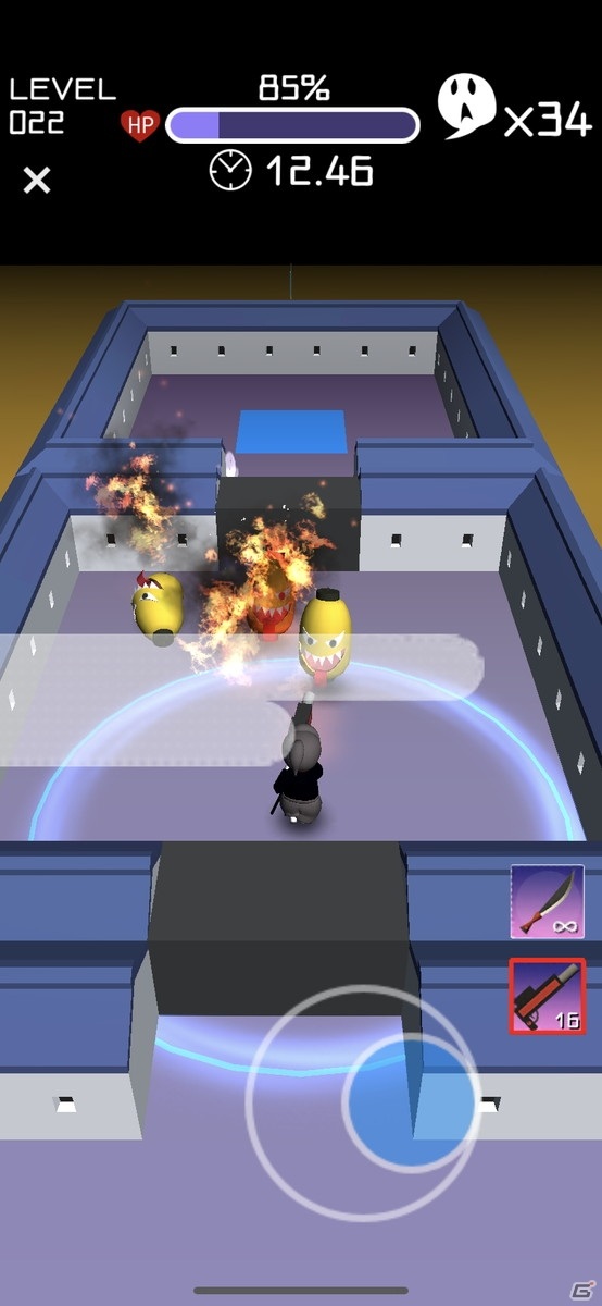 3gooからカジュアルゲームアプリ「妖怪バトル」が配信！暴れる妖怪たちを退治するアクションシューターゲームの画像3