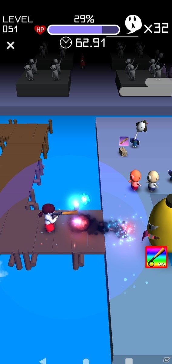 3gooからカジュアルゲームアプリ「妖怪バトル」が配信！暴れる妖怪たちを退治するアクションシューターゲームの画像4