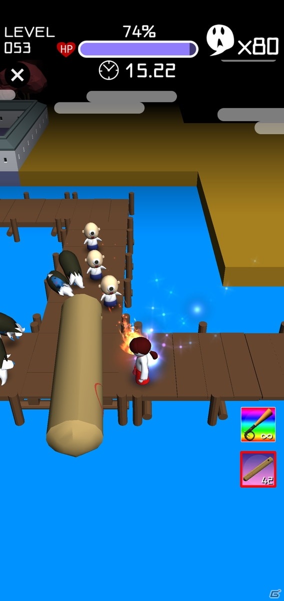 3gooからカジュアルゲームアプリ「妖怪バトル」が配信！暴れる妖怪たちを退治するアクションシューターゲームの画像5