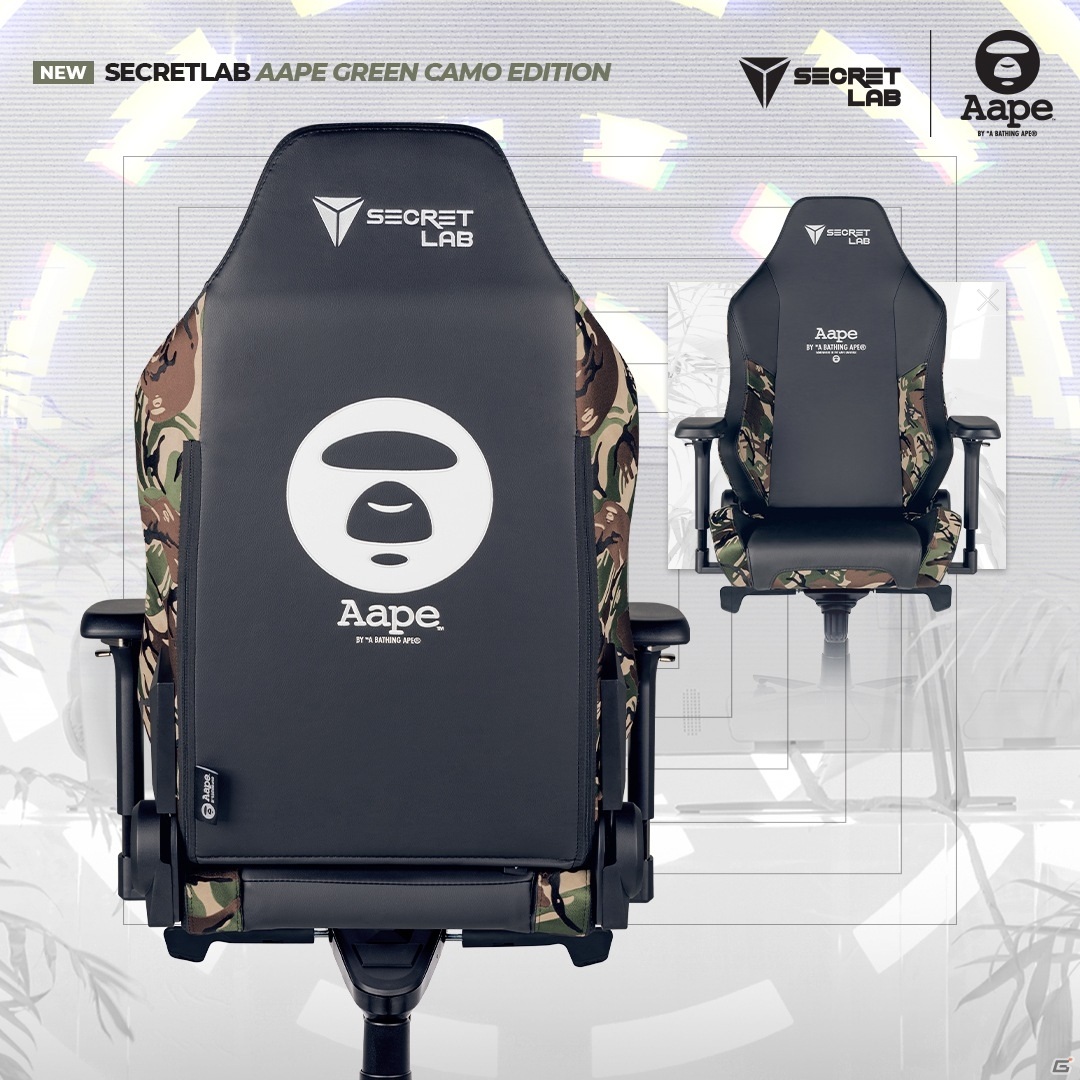 Secretlab、ストリートウェアブランド・AAPE BY A BATHING APEとコラボしたゲーミングチェアを発表の画像6