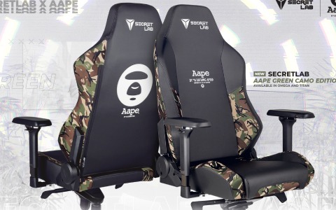 Secretlab、ストリートウェアブランド・AAPE BY A BATHING APEとコラボしたゲーミングチェアを発表