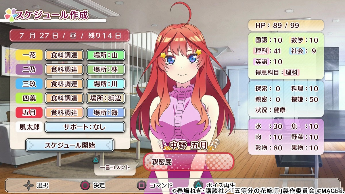 五つ子と繰り広げる夏の無人島生活の行方は？「五等分の花嫁∬ ～夏の思い出も五等分～」プレイインプレッションの画像13
