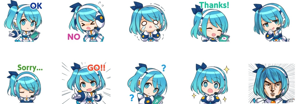 ロックマンX DiVE」全40種のLINEスタンプが登場！エックスやゼロ、リコ