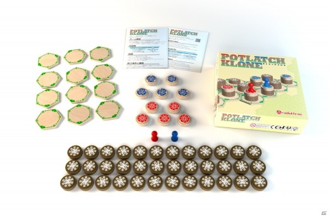 コマとチップの選択で勝負が決まる積み上げ系陣取りボードゲーム「POTLATCH KLONE」が5月中旬に発売！の画像3