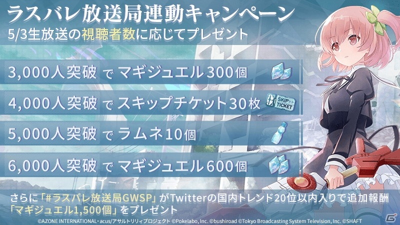 「アサルトリリィ Last Bullet」★5確定ガチャチケットを獲得できるシナリオイベント「朋友のブルーストライク」を開始!