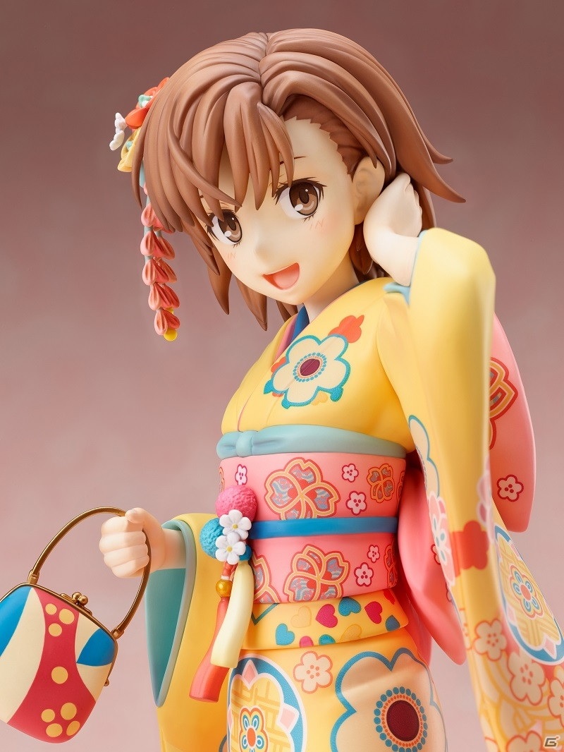 「とある科学の超電磁砲T」より御坂美琴が振袖姿の1/7スケールフィギュアになって登場！予約受付が開始の画像6