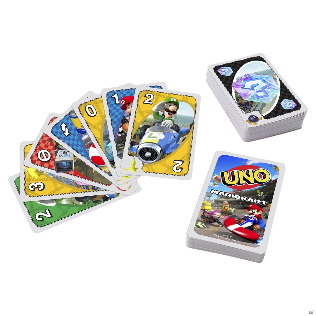 「マリオカート」デザインのUNOが5月上旬に発売！スペシャルルールで遊べるワイルドアイテムボックスカードを収録の画像3