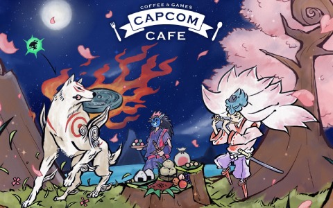 カプコンカフェ 池袋店と「大神」のコラボが6月4日より実施！桜吹雪とアマテラスたちが描かれたメインビジュアルが公開