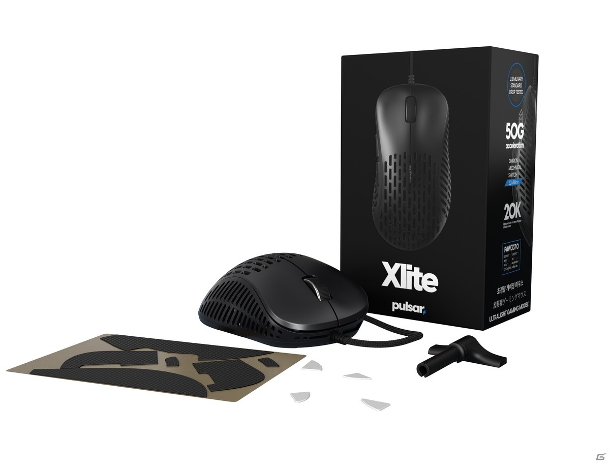 Pulsar Gaming Gearsより世界最軽量48.85gのゲーミングマウス「Xlite」が発売！PAW3370センサーを搭載の画像7