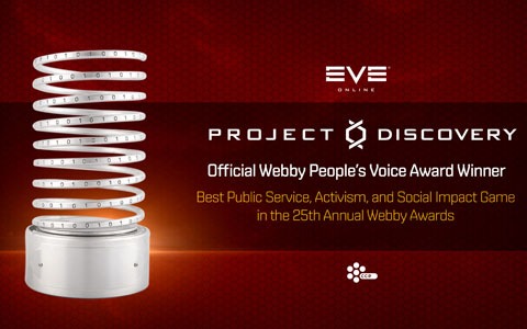 「EVE Online」のミニゲーム「プロジェクト・ディスカバリー」がWebby People's Voice賞を受賞！