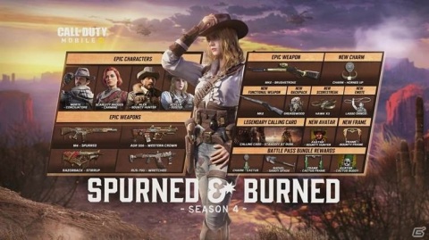 「コール オブ デューティ モバイル」西部開拓時代がテーマのシーズン4「Spurned and Burned」が登場！の画像1