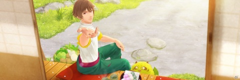 二人で育てた野菜で強くなる親愛ADV「縁がわ男子とけものたん」がiOS/Android向けに配信！の画像1