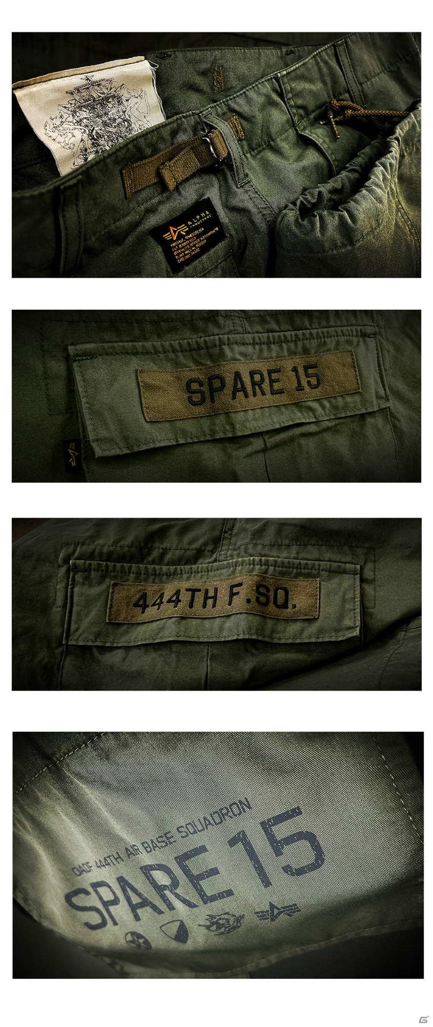 ALPHA INDUSTRIES×「エースコンバット」のカーゴ パンツが6月5日に直営店限定で発売！の画像4
