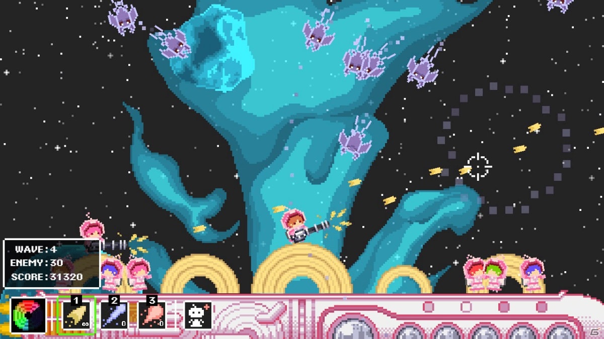 大事なバウムクーヘンを“ヤツら”から守れ！ドット絵シューティングディフェンス「バウムインベーダー」がSteamで発売の画像2