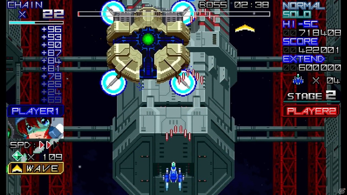 ローカル協力プレイにも対応したハイスピードSTG「レイジングブラスターズ」がSwitchで6月24日に配信！の画像4