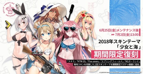 「ドールズフロントライン」水着スキンが獲得可能なイベント「炎天下納涼計画」が6月26日より開催！の画像3