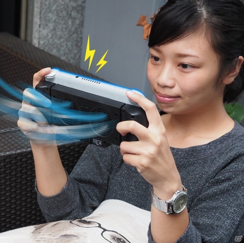 Switch/Switch Liteを冷却しながら充電できるグリップが登場！ボタンひとつで冷却と冷却＆充電機能の切り替えが可能の画像1