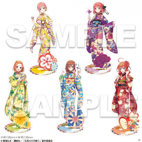 「五等分の花嫁∬」POP UP STORE in 東急ハンズが本日より開催！着物姿の五つ子の描き下ろしイラストを使用したグッズが登場の画像2