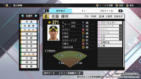 Switch「eBASEBALLプロ野球スピリッツ2021 グランドスラム」が発売