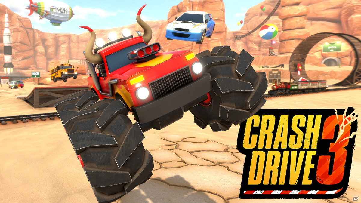 ハチャメチャなカースタントが楽しめる「クラッシュドライブ3」がPS5/PS4/Xbox Series X|S/Xbox One/Switch/PC/スマホ向けに配信開始！の画像1