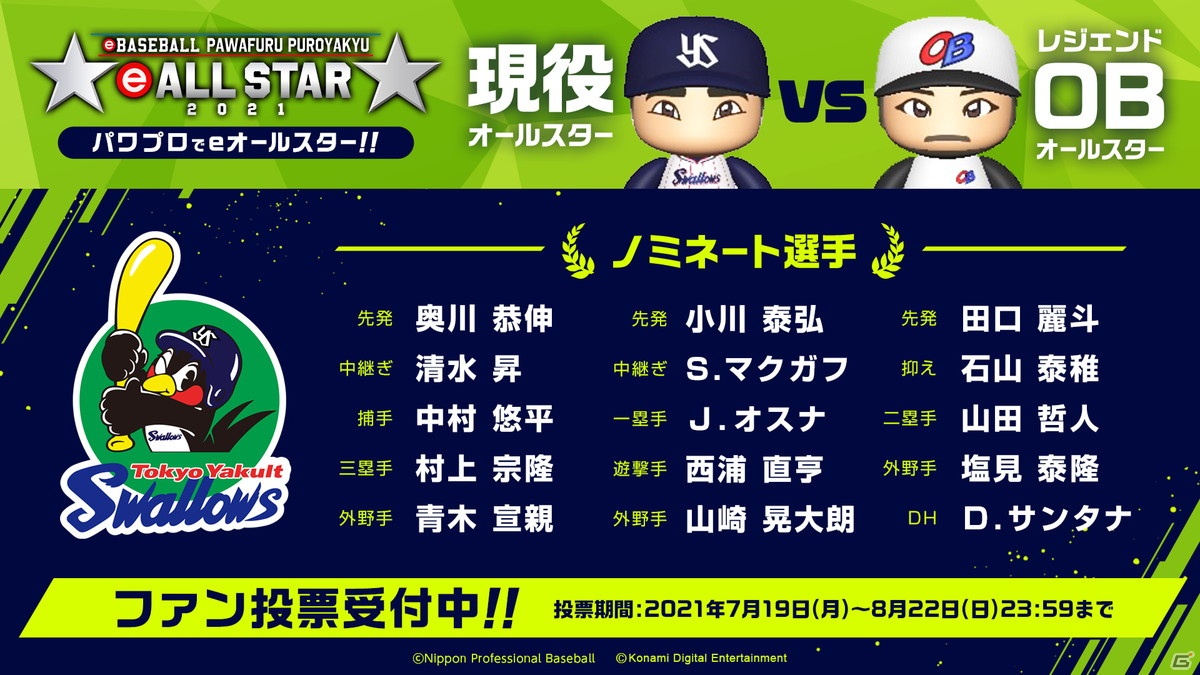 「eBASEBALLパワフルプロ野球2020」のオンラインイベント「eオールスター2021」が9月6日より開催！の画像11