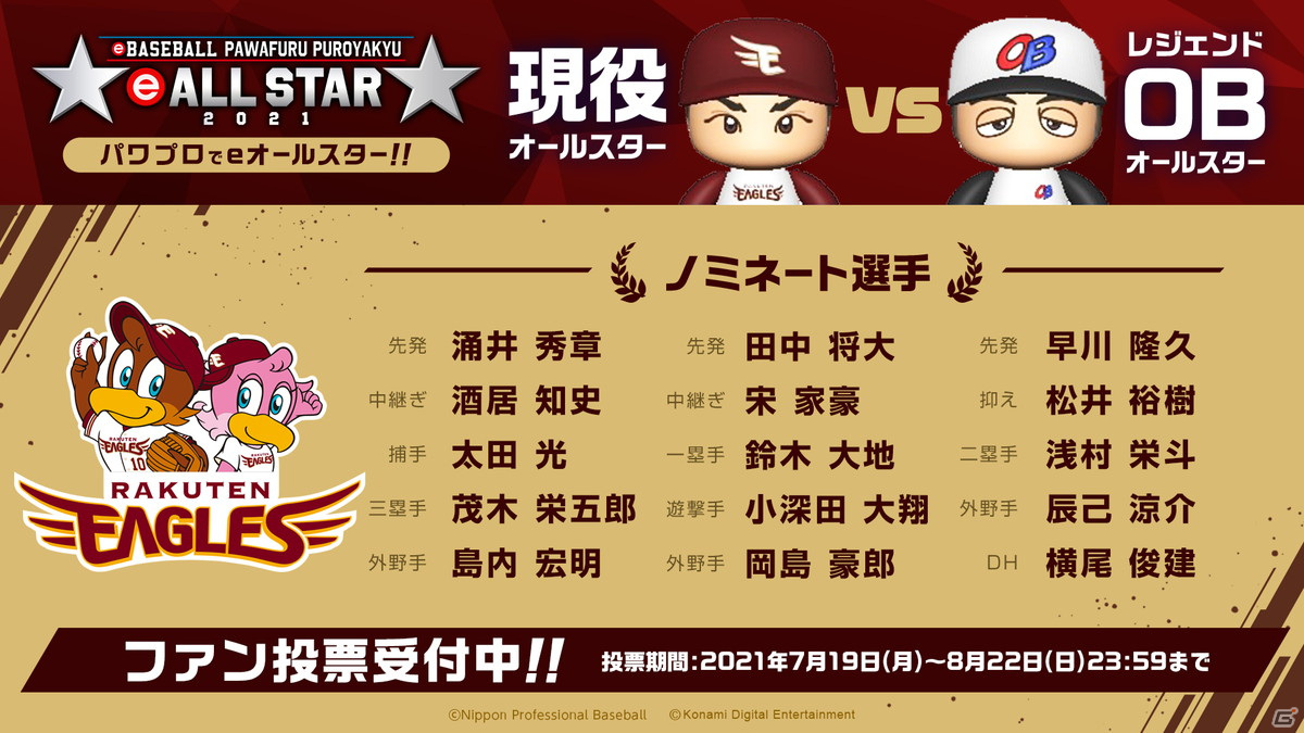 「eBASEBALLパワフルプロ野球2020」のオンラインイベント「eオールスター2021」が9月6日より開催！の画像12