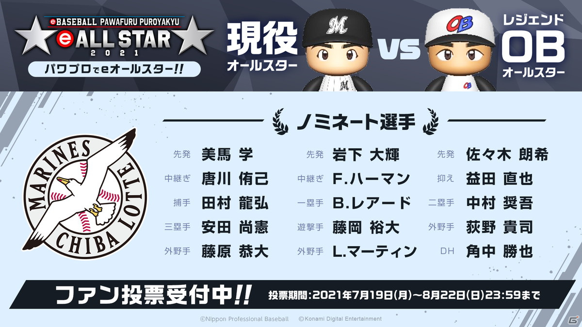 「eBASEBALLパワフルプロ野球2020」のオンラインイベント「eオールスター2021」が9月6日より開催！の画像13