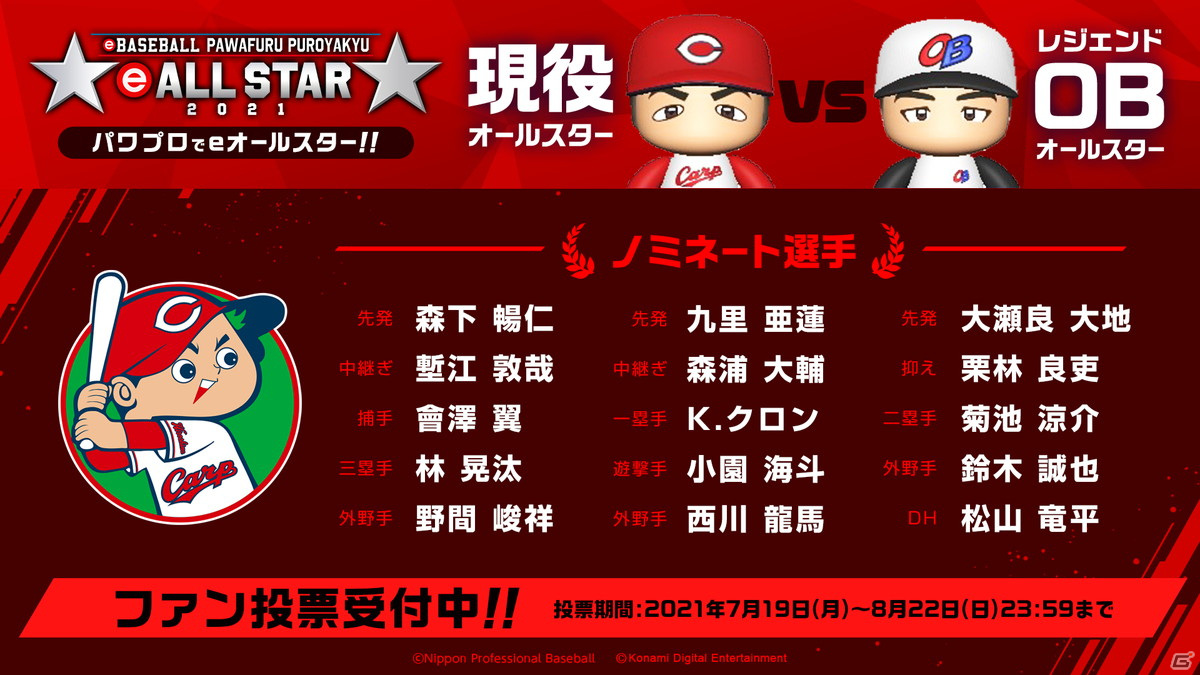 「eBASEBALLパワフルプロ野球2020」のオンラインイベント「eオールスター2021」が9月6日より開催！の画像9