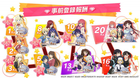 「彼女、お借りします ヒロインオールスターズ」の事前登録者数が10万人を突破！オリジナル水着イラストが公開の画像2