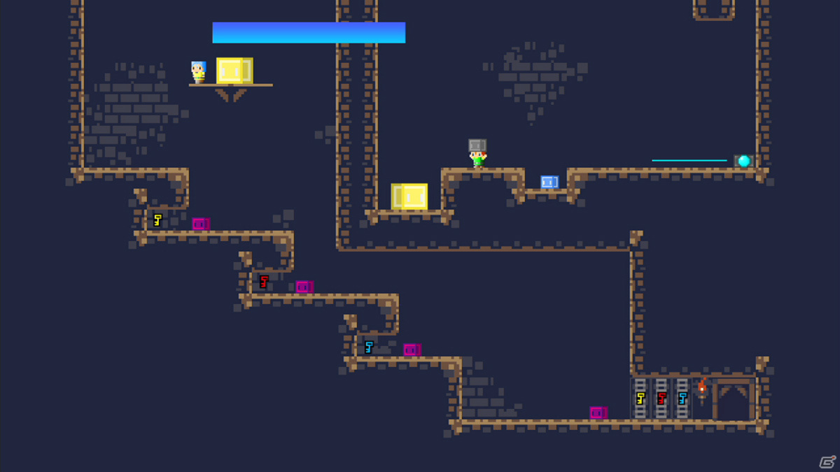 Switch「ツクールシリーズ BLOCK SLIME CAVE」が配信！ブロックスライムを駆使してゴールを目指すパズルACTの画像5