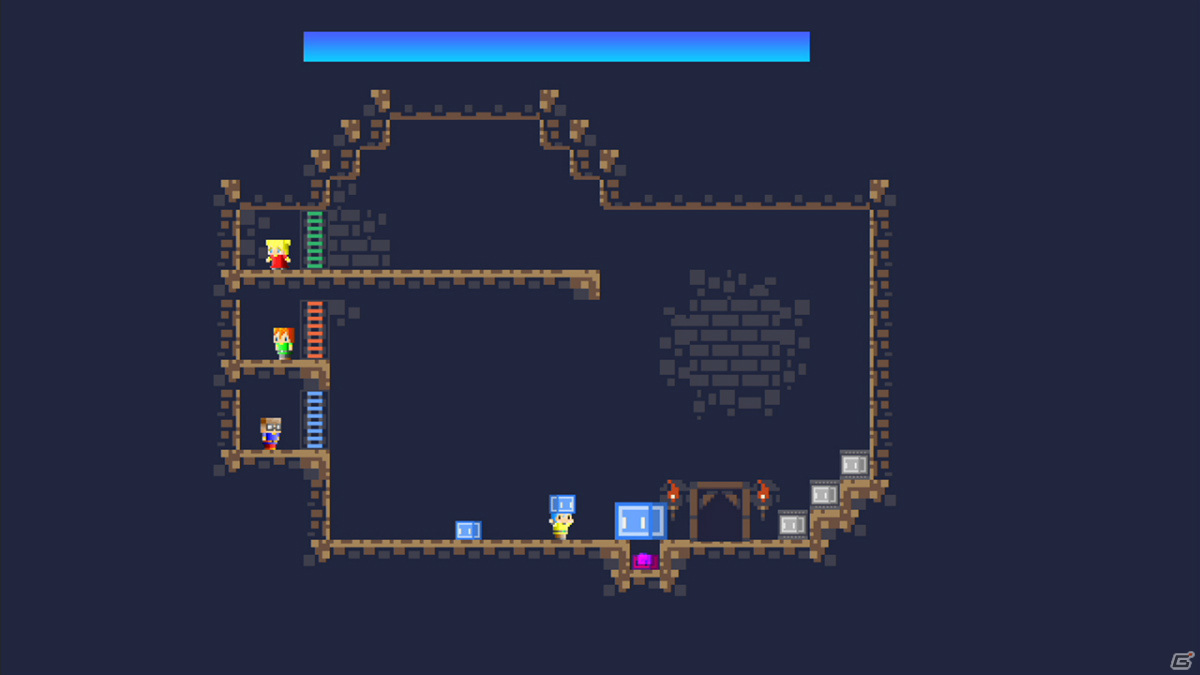 Switch「ツクールシリーズ BLOCK SLIME CAVE」が配信！ブロックスライムを駆使してゴールを目指すパズルACTの画像7