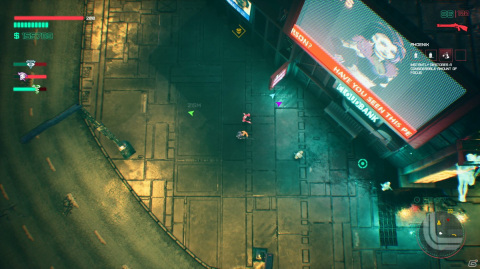 「Glitchpunk」がSteamアーリーアクセスに登場！サイバーパンクのネオン街を舞台としたトップダウンアクションの画像2