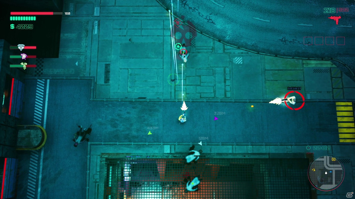 「Glitchpunk」がSteamアーリーアクセスに登場！サイバーパンクのネオン街を舞台としたトップダウンアクションの画像9