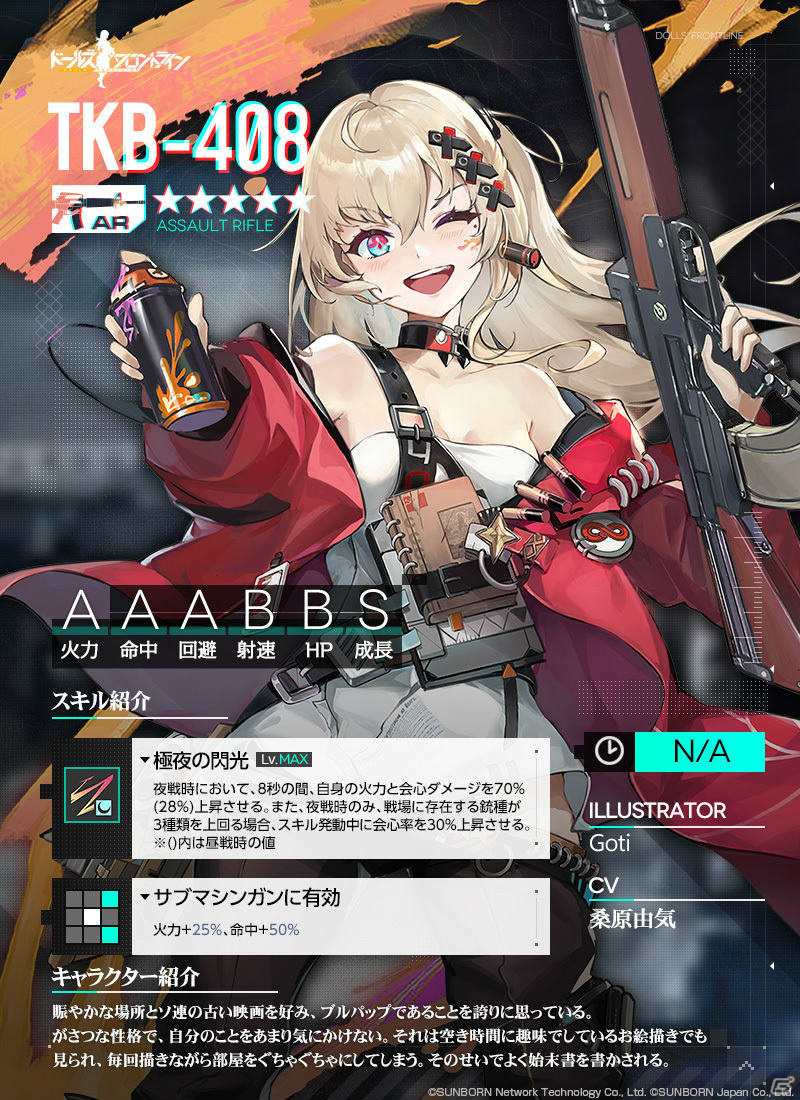 ドールズフロントライン」☆5AR「TKB-408」を獲得しよう