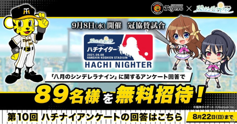 「八月のシンデレラナイン」で9月1日よりプロ野球球団「阪神タイガース」とのコラボキャンペーン開催！の画像2