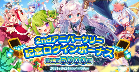 「ふるーつふるきゅーと！～創生の大樹と果実の乙女～」にて2ndアニバーサリーイベントが開催！パインやバニラらが2周年仕様で登場の画像3
