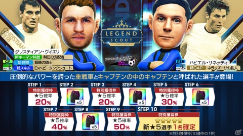 「サカつくRTW」イタリア強豪クラブのレジェンド「クリスティアン・ヴィエリ」「ハビエル・サネッティ」がLEGEND SCOUTに登場！の画像5
