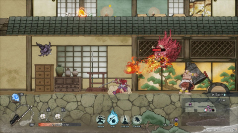 「GetsuFumaDen: Undying Moon」早期アクセス開始後初の追加ステージ「亜空の城塞」が登場！戦闘時の当たり判定の調整なども実施の画像4