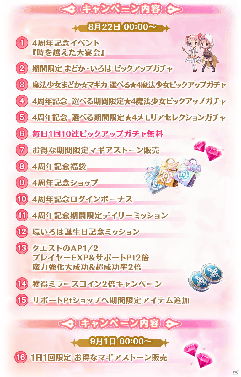 「マギアレコード」で8月22日より「4周年記念キャンペーン」が開催！新魔法少女「まどか・いろは」も登場の画像2