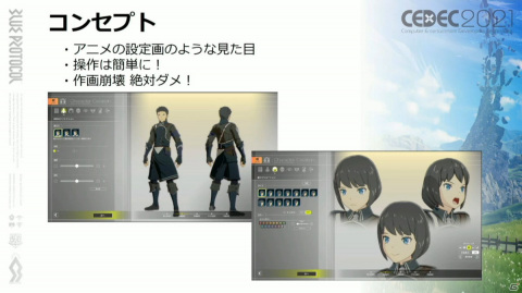 ホクロの位置は古今東西のアニメキャラを参考に――「BLUE PROTOCOL」こだわりのキャラクリ制作を紹介【CEDEC2021】の画像1