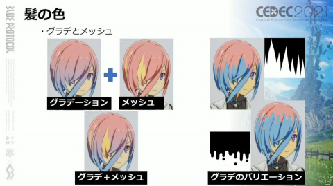 ホクロの位置は古今東西のアニメキャラを参考に――「BLUE PROTOCOL」こだわりのキャラクリ制作を紹介【CEDEC2021】の画像14
