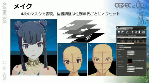 ホクロの位置は古今東西のアニメキャラを参考に――「BLUE PROTOCOL」こだわりのキャラクリ制作を紹介【CEDEC2021】の画像25