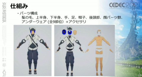ホクロの位置は古今東西のアニメキャラを参考に――「BLUE PROTOCOL」こだわりのキャラクリ制作を紹介【CEDEC2021】の画像4