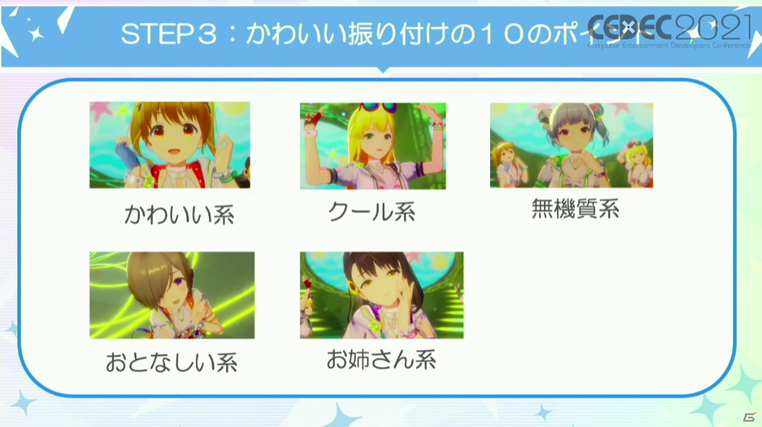3D美少女キャラのダンスの振り付けにおけるポイントは？「IDOLY PRIDE」のゲーム映像と実演を交えて解説【CEDEC2021】の画像31