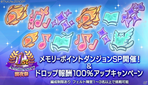 「Re:ゼロから始める異世界生活 Lost in Memories」にて「1周年記念前夜祭」が開催！の画像2