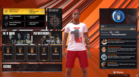 PS5/Xbox Series X|S版「NBA 2K22」の「The W」モードでは休養日のアクティビティーによってスキル強化が可能に！の画像2