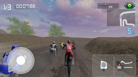 ダートコースでジャンプを決めながら1位を目指せ！iOS/Android「ゲームバラエティー オフロードバイクレース」が配信の画像5