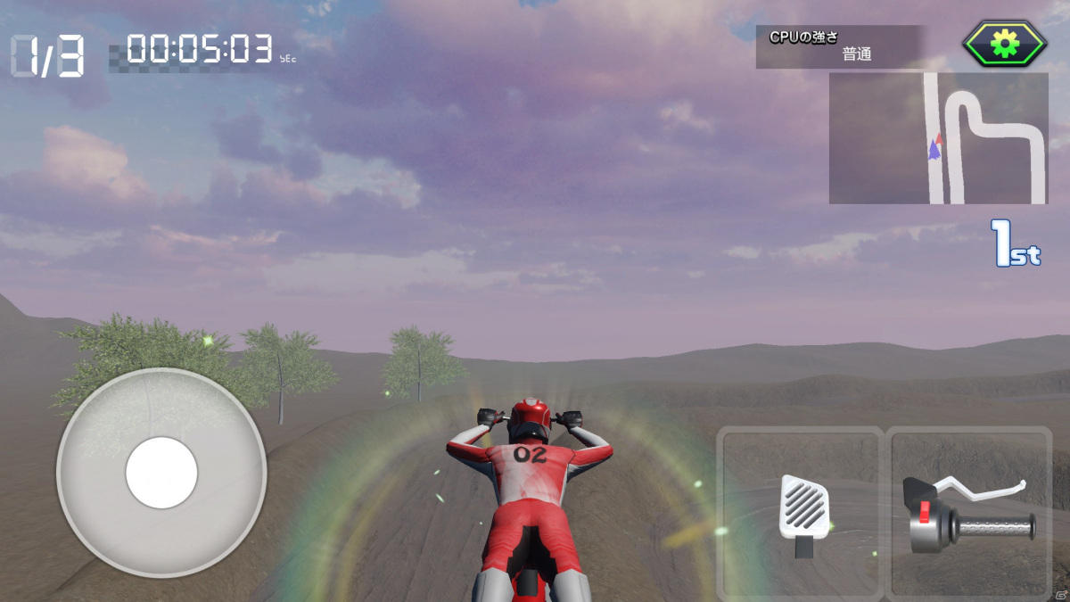 ダートコースでジャンプを決めながら1位を目指せ！iOS/Android「ゲームバラエティー オフロードバイクレース」が配信の画像4