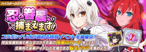 「シノビマスター 閃乱カグラ NEW LINK」にて「ハイスクールD×D HERO」とのコラボ第2弾が開催！の画像10